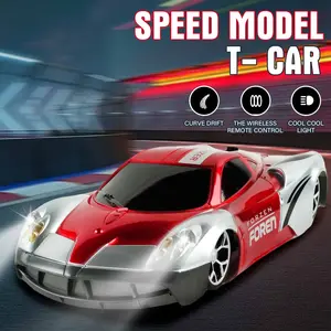 Wall Climber Toy, Electric Remote Control High-Speed Racing Car with LED Lights, RC Hobby Vehicle Gift for 3-9 Year Old Boys and Girls