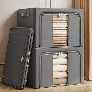 Large Capacity Clothes Storage Box, Clothes Storage Organizer, 1 Count Multi-purpose Bedding Wardrobe Storage Box, Household Storage Box for Home Dormitory Hotel