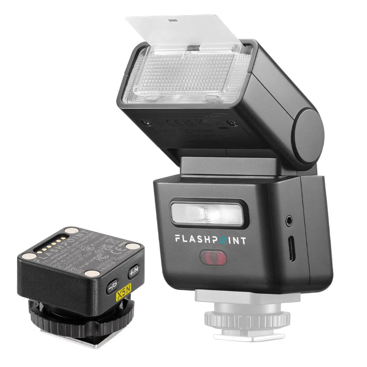 Flashpoint iFlash iT32 TTL R2 Portable Mini Camera Accessory Bundle with Magnetic, Touchscreen-Friendly X5-N 2.4GHz RF Wireless Flash Trigger, Wireless Sync for Camera Devices