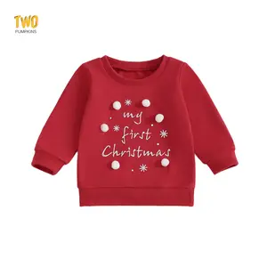 Baby Boys Girls Valentine's Day Sweatshirt Crewneck Long Sleeve Pull On Sweater Warm Clothes Fall Winter Toddler Outfits
