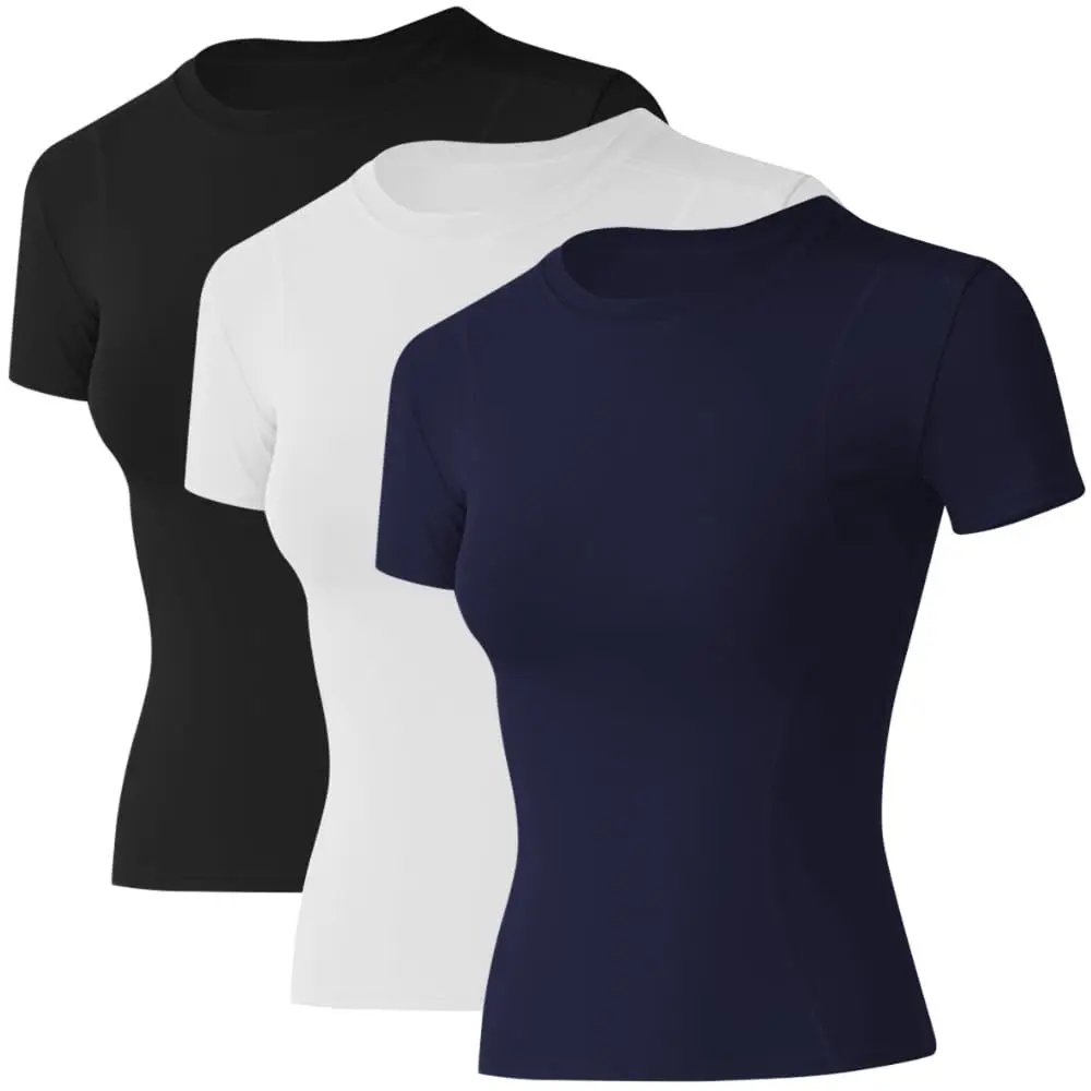 3 Pack_black&white&dark Blue_short Sleeve
