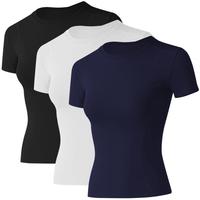 3 Pack_black&white&dark Blue_short Sleeve