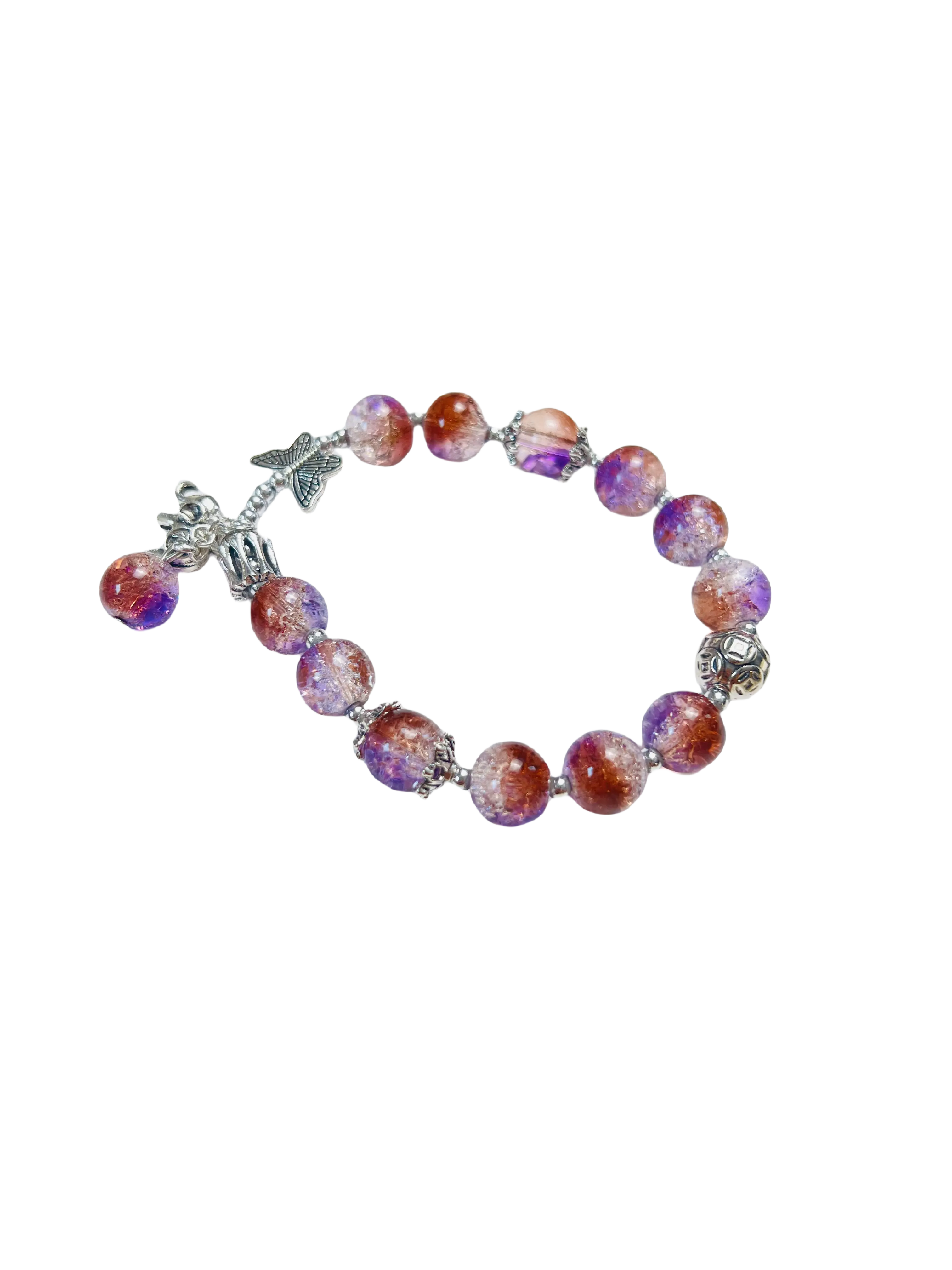 Twilight Amethyst Luck-Enhancing Charm Bracelet jade jewelry