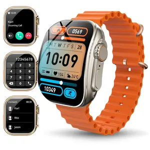 W&O Smart Watch, 2.02" HD screen with wireless calling. 100+ sports modes for fitness & health tracking. Real-time call, message and app reminders, sensitive touch control. Compatible with Phone, sleek wearable watch, perfect daily wear and fall gift.