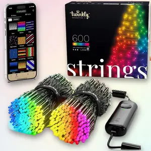 Twinkly Strings App-Controlled LED Christmas Lights Indoor and Outdoor Smart Lighting coration
