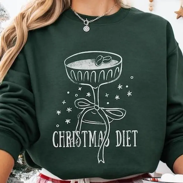 Christmas Espresso Martini Sweatshirt T Shirt Hoodie,  Coquette Christmas Bow Shirt,  Bartender Gift, Friendsmas Gift Bartending Sweatshirt, Christmas Cocktail,  Soft Drink, Soda, Christmas Gift, Christmas Party, Valentines Day Gift, Valentines Sweatshirt