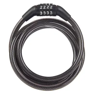 Brinks Covered 5/16 inch x 5 feet in Length Flexible Steel Combination Cable Lock