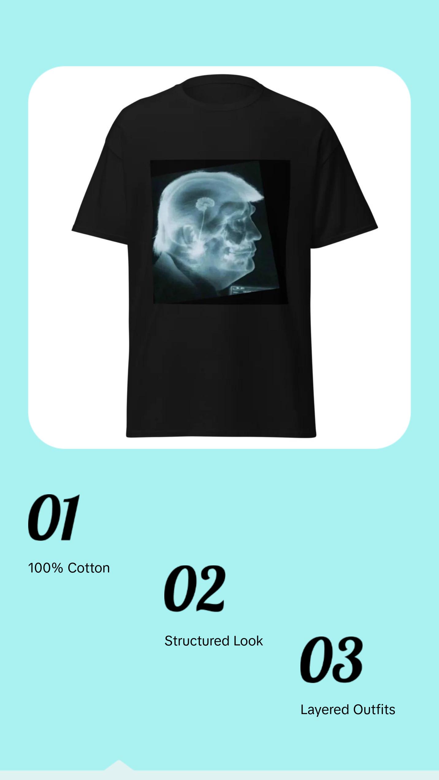 Official Donald Trump (x-Ray Trump)Unisex Classic Tee Cotton Fabric