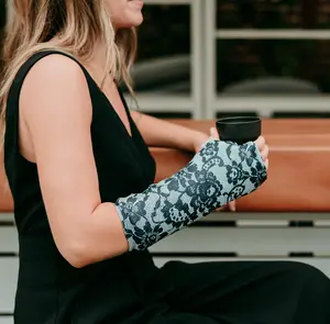 Cast Cover For Arms - Fun & Functional - Black - Made in USA - Fits Most Casts - Variety of Designs - Reusable & Washable - Latex-free