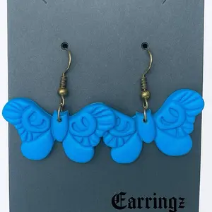 Lunar Moth Earrings - Blue Butterfly Design Jewelry Piece from Earringz Collection