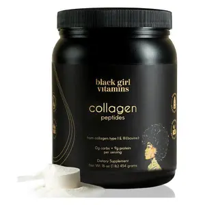 Black Girl Vitamins | Collagen Peptides Powder - Collagen for Skin, Hair & Nails - Unflavoured Hydrolyzed Collagen Powder, Dairy-Free, Gluten-Free Collagen for Women and Men - 16oz