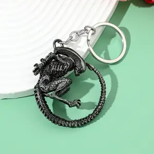 JEWEL-LUX - Avp Alien V Predator Covenant Keychains Alien Xenomorph Queen Prometheus Keyring Key Chain Ring Vintage Movie Jewelry