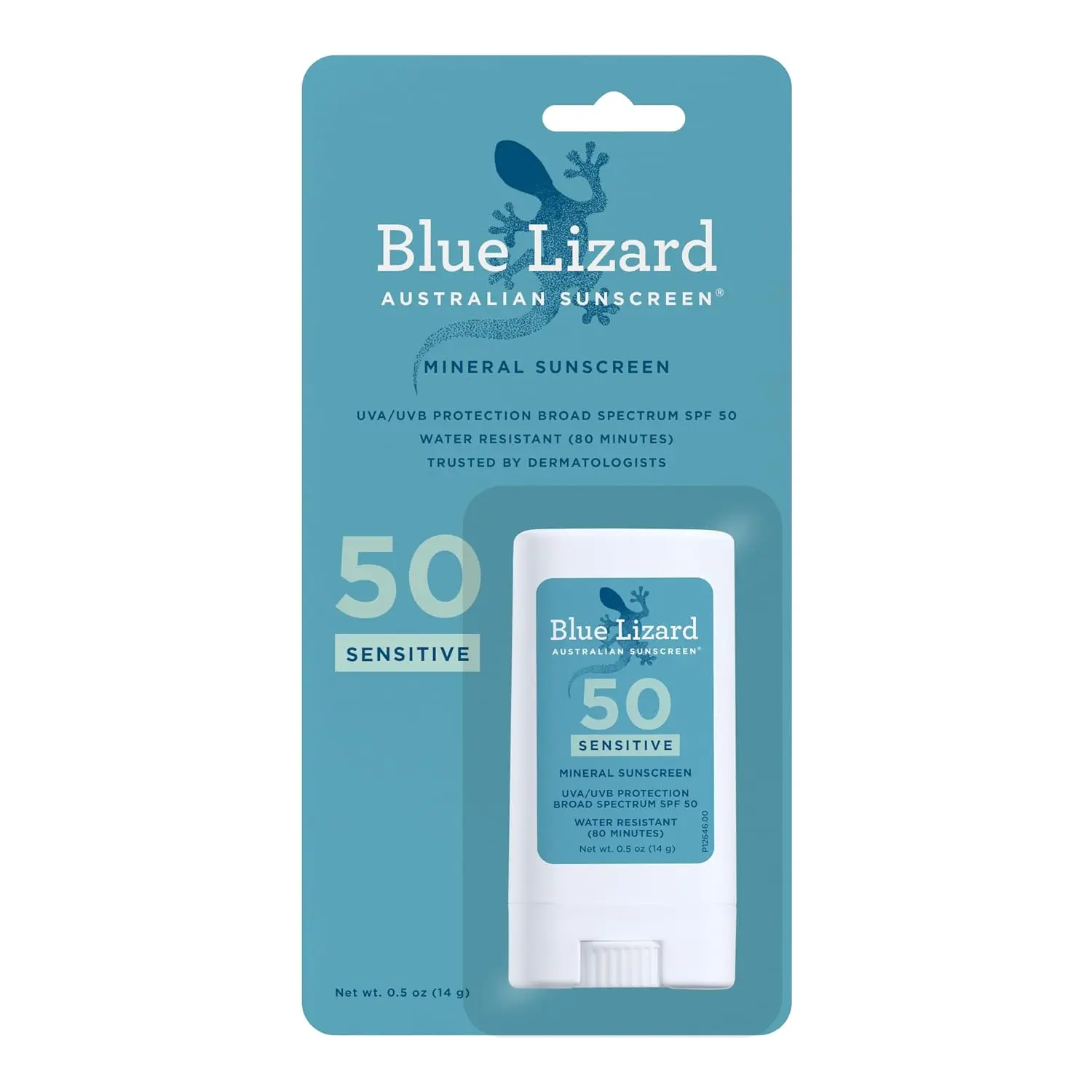 BLUE LIZARD Sunscreen Stick Sensitive Mineral Sunscreen SPF 50+ Zinc Oxide UVA UVB Protection Easy to Apply