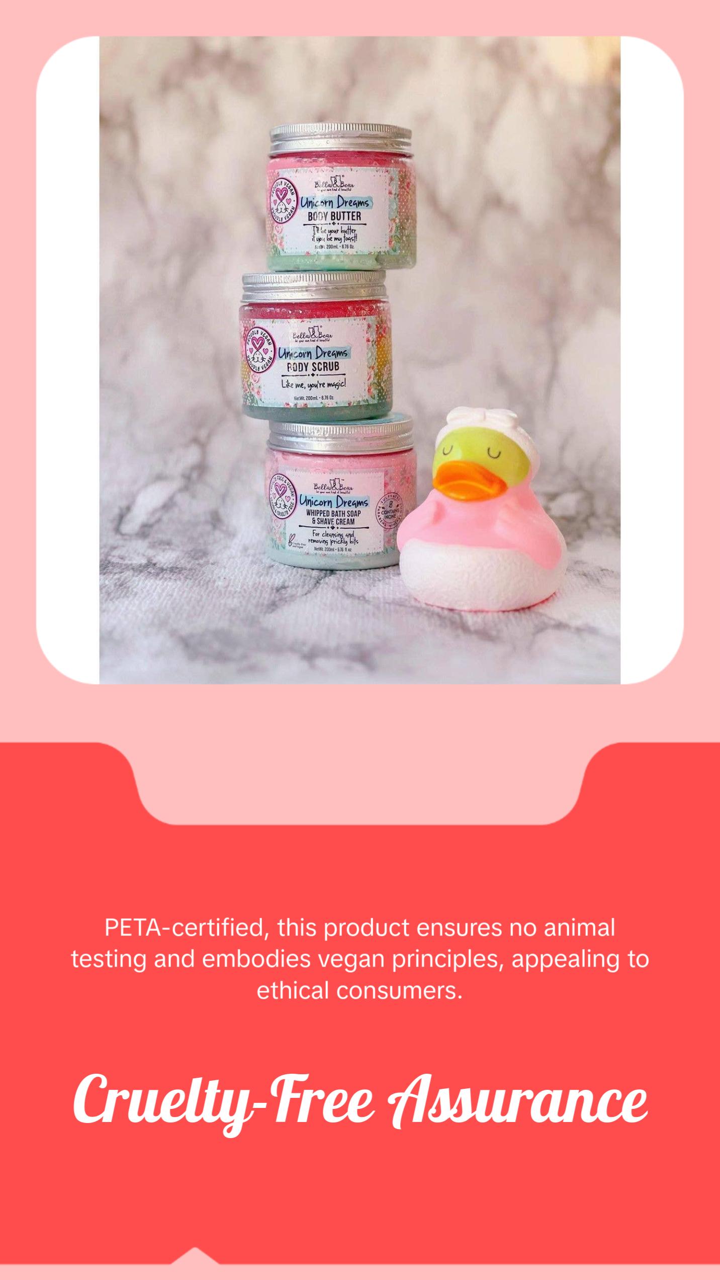 Bella & Bear 6.7oz Unicorn Dreams Body Butter | Shave Cream | Body Lotion--=%2=- cleanse=%2=----=%2=- bar=%2=-- cleanse bar