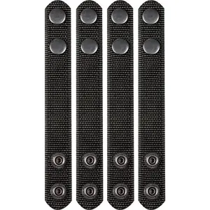 Black Duty Belt Keepers 4 Pack Tactical Belt Loop Holders Dual Snap Secure Police Security Belt Accessories