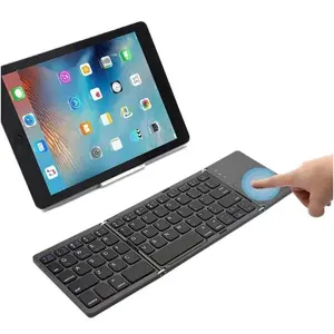 Bluetooth keyboard suitable for iPad tablets, Huawei phones, foldable, silent, office touch-control wireless keyboard