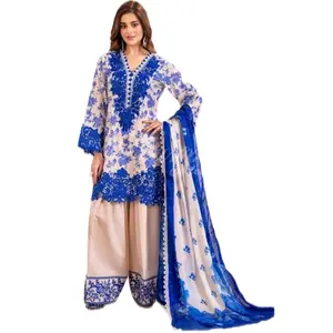 Karma Collections original embroidered lawn festive Casual Comfortable Women's Dress