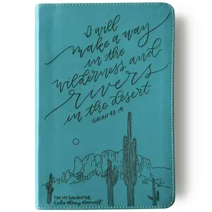 Personalized ESV Student Study Bible - Turquoise - I Will Make a Way in the Wilderness - Hand Lettered and Engraved