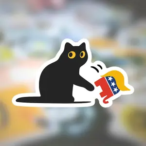 My cat hates Trump Sticker, Political Humor