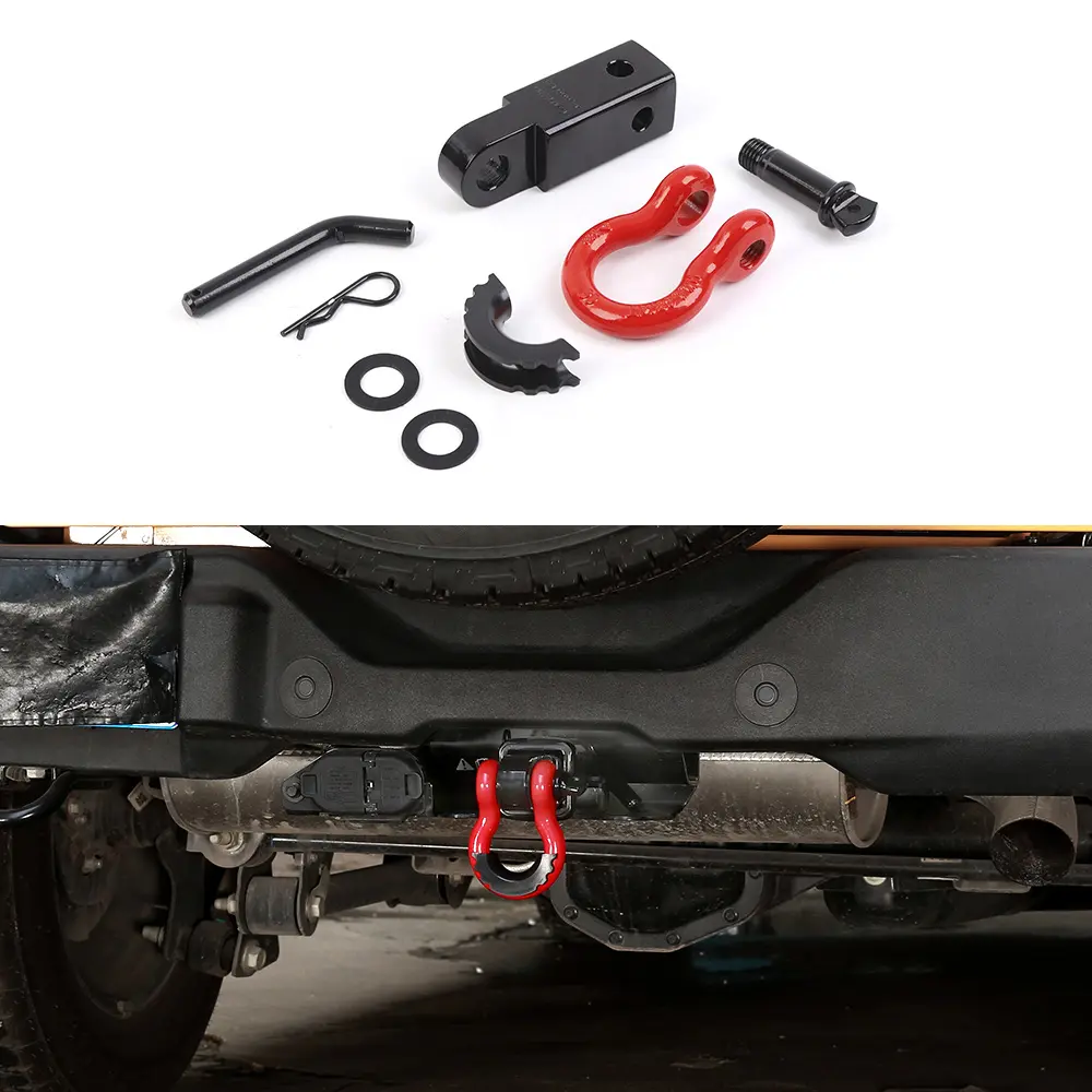U-Shape Steel Shackle, Anti-Detachment Car Trailer Hook for Secure Towing, Universal Car Exterior Towing Accessory, Steel Hook, U-Shape Shackle
