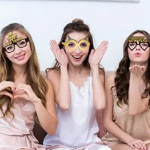 12-Piece Party Eyewear Set, Gold & Options, Perfect for Festive Celebrations, School Events, Photo Props, Birthday Parties