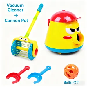 0-3 Years Baby Bubble Walker Toy, Educational Push & Pull Vacuum Cleaner, Early Learning Pretend Play Gift, Kids' Outdoor Activity