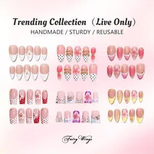 Fairy Wings | Trending Collection Handmade Press On nails | 10PCS Reusable | Salon Quality | 100% Handcrafted