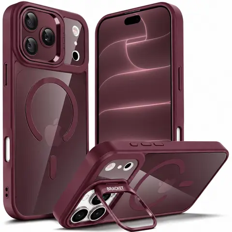 NganGee MagSafe Protective Casing Protector for iPhone 18 Pro Max,18 Pro - Drop-Safe PC Shell, Rugged Protection, Camera Shield, Built-in Kickstand + Lens Guard Combo, Wireless Charging Compatible Polycarbonate Case