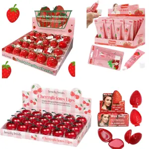 2-in-1 Translucent Strawberry Lip Balm Moisturizing Gloss for Smooth Lip Balm  Lipgloss Hydrating Moisturizer Moisture Hydrate
