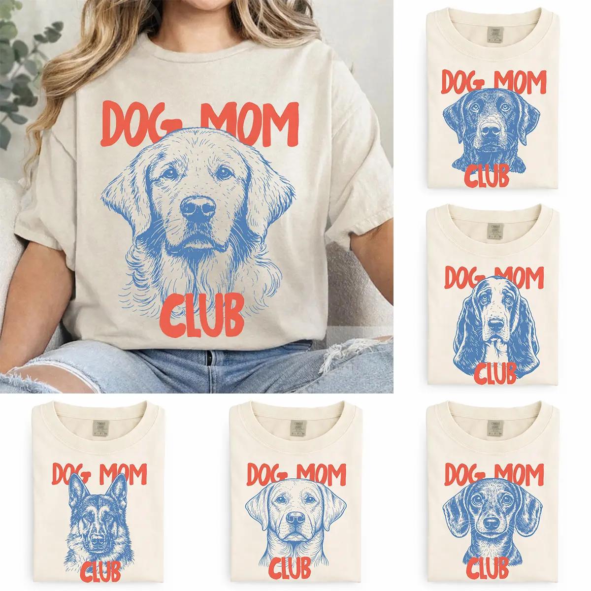 Puppy Love Dog Mom Graphic Comfort Colors T-Shirt For 50 Dog Breeds, Unisex Gift For Dog Mom, Funny Animal Lover Tshirt, Apparel Made In The USA