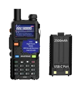 Baofeng Radio 5RH, Handheld Walkie Talkie Radio, Long Range Handheld Two Way Radio, NOAA Weather Receiver, Rechargeable Walkie Talkies, Copy Frequency 999CH, Electronic Gadgets