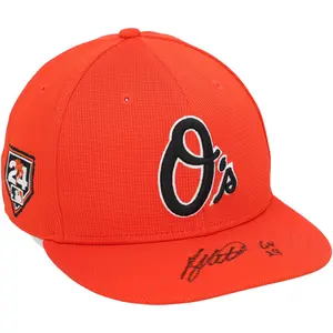 Ryan Mountcastle Baltimore Orioles Autographed Game-Used Orange Cap Worn During 2024 MLB Spring Training with "Game Used" Inscription - Fanatics Authentic Certified