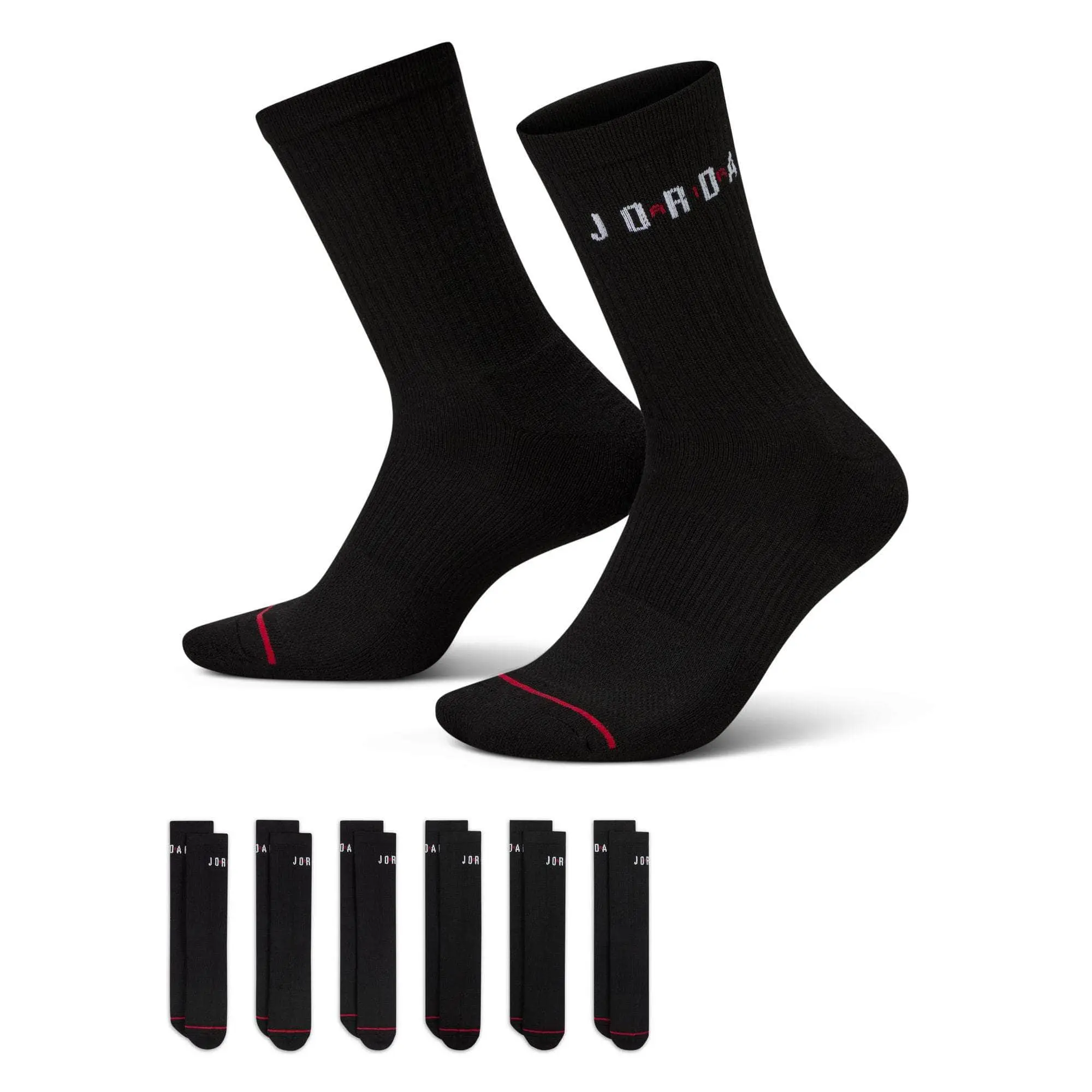 Air Jordan Everyday Crew Socks (6 Pairs) Air Jordan Everyday Crew Socks (6 Pairs)