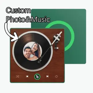 New 4.0 with Frame Upgrade Custom Music Fridge Magnet Vinyl Player Style Fridge Magnet Gift for Lover