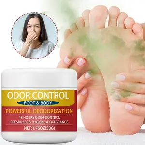 Foot Deodorant Cream Mint Tea Tree Oil Lavender Long-Lasting Odor Control Hydrating Nourishing Foot Care Unisex