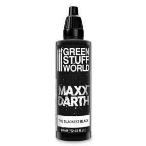 Green Stuff World Maxx Darth Black Paint 60 ml The Blackest Black Paint 98.9 Percent Light Absorption Rate