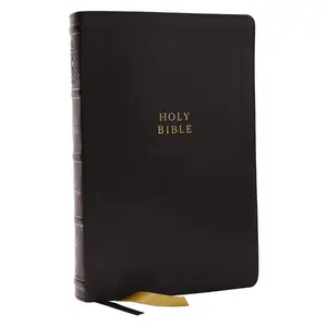 KJV Holy Bible with Apocrypha and 73,000 Center-Column Cross References, Black Leathersoft, Red Letter, Comfort Print (Thumb Indexed): King James Version by Thomas Nelson [Leathersoft Book]