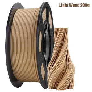 200g (0.44lbs) Wood PLA Filament 1.75mm ±0.03mm for FDM 3D Printers and Pens, DIY Halloween / Christmas Gift
