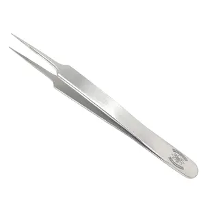 High Precision Stainless Steel Lab Tweezers/Forceps with Straight Tapered Ultra Fine Point