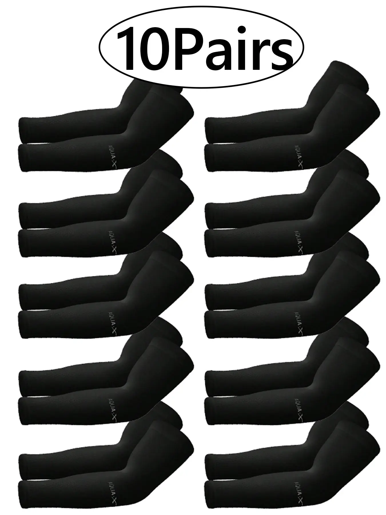 10Pairs/1Pair UV Protection Ice Sleeves, Sports Arm Sleeves, Summer Arm Sleeve, Moisture Wicking & Breathable Fabric, Ideal for Golf, Cycling, Driving and Outdoor Activities