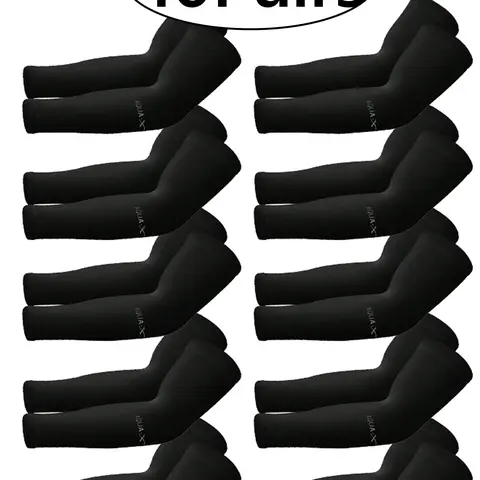 10Pairs/1Pair UV Protection Ice Sleeves, Cooling Arm Sleeves, Sports Arm Sleeves, Summer Arm Sleeve, Moisture Wicking & Breathable Fabric, Ideal for Golf, Cycling, Driving and Outdoor Activities