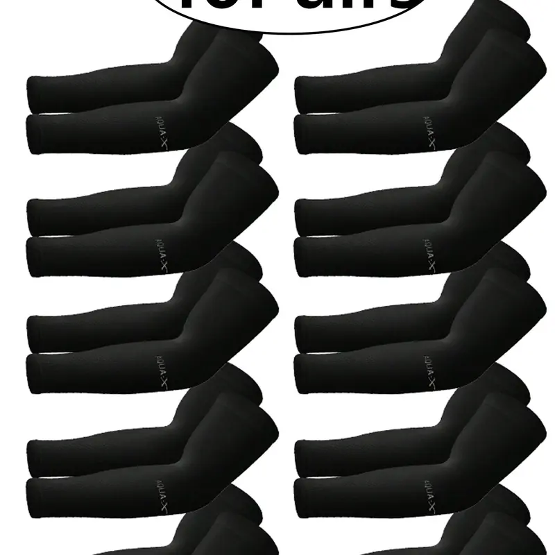 10Pairs/1Pair UV Protection Ice Sleeves, Cooling Arm Sleeves, Sports Arm Sleeves, Summer Arm Sleeve, Moisture Wicking & Breathable Fabric, Ideal for Golf, Cycling, Driving and Outdoor Activities