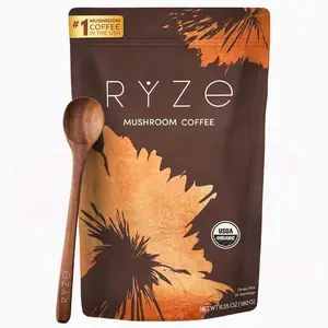 RYZE Mushroom Coffee Starter Kit, USDA Organic InstantCoffee with 6 Adaptogenic Mushrooms& 2000mg Superfoods USDA Organic USA Grown Instant Coffee Healthcare Vitamin