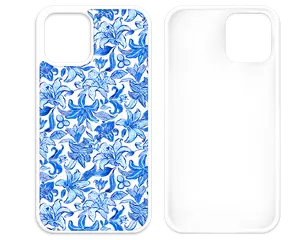 Blue Belle White iPhone Case - Protective Rubber Cover for Smartphones, Designed for Everyday Use