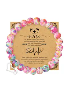 Nurse Appreciation Gift, Boho Style Beaded Bracelet with Blessing Card, Exquisite Nurse Bracelet Gift, Nursing Student Gift, Thank You Gifts for Nurse