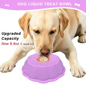 BOMUU Slow Feeder Dog Bowl, Anti-Choke, Lickmat, Solves, Dog Anxiety, post-op nutrition, Boosts , DogGutHealth, 360° Rotating Roller, For Fast Eaters ,6.4 oz Capacity