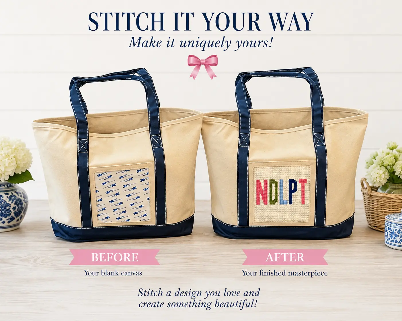 Self Finishing Canvas Tote Bag