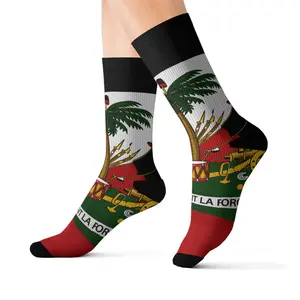 Haiti Coat of Arms Socks | Sublimation Socks