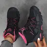 Size runs small Women's Hiking Boots Non Slip Wear Resistant High Top Outdoor Trekking Shoes Casual Sneakers