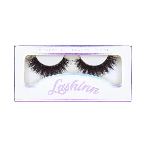 Lashinn BB Gurl Lashes – 20X Reusable Dramatic Fluffy Cat Eye Lashes, 3D Wispy Lashes, Soft Spikes, Cat Eye, Cotton Band
